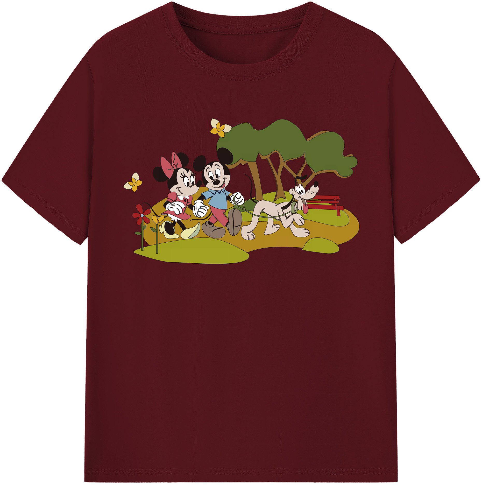 （画像用） ミッキーマウス Mickey Mouse 綿100％半袖Tシャツ（フロントプリント）